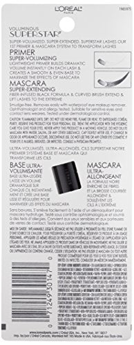 L'Oreal Paris Cosmetics Voluminous Superstar Waterproof Mascara, Blackest Black, 1 Tube