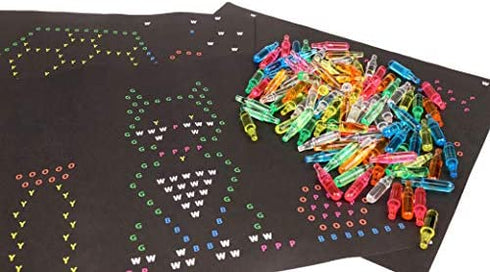 Lite-Brite Peg and Template Refill Pack, Light Up Drawing Board Accessories, LED Drawing Board Pegs with Colors, Toys for Creative Play, Light Toys for Kids Aged 4 +