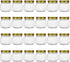 Tebery 24 Pack Regular Mouth Mason Jars with Printed Gold Lids, 8OZ Clear Glass Jars for Jam, Honey, Wedding Favors, Shower Favors, Baby Foods