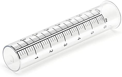 Litake 6" Capacity Plastic Rain Gauge Replacement Tube for Yard Garden Outdoor, Overall Size 7.2in x 1.4in and Weather-Resistant