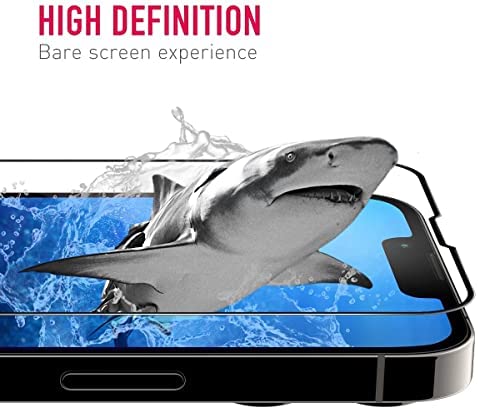 ROFI Anti Blue Light Screen Protector Universal Compatible with iPhone 14/iPhone 13&13 Pro in 6.1 Inch Full Coverage Tempered Glass Protector+Back Screen Protector Ultra Clear Eye Protector 9H Hardness Bubble-Free Easy Installation