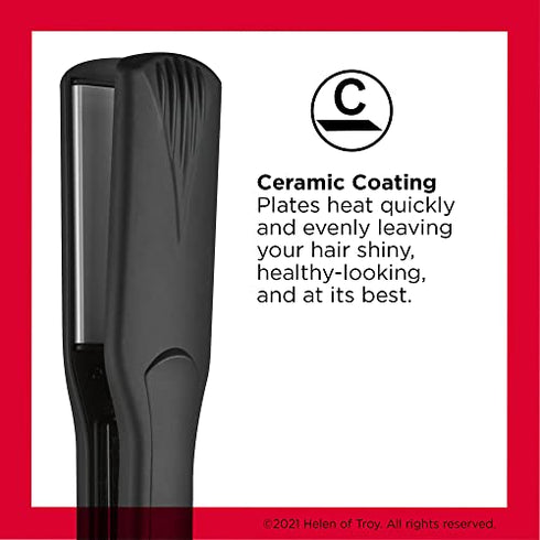 Revlon Smooth and Straight Ceramic Flat Iron | Fast Results, Smooth Styles (1-1/2 in)