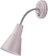 Globe Electric 13064 Sophie 1-Light Plug-in or Hardwire Wall Sconce, Chrome Gooseneck, Matte Rose, 6ft Clear Cord