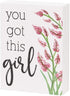 Collins Painting Inspirational Mini Wood Block Sign, 4" (You Got This Girl)