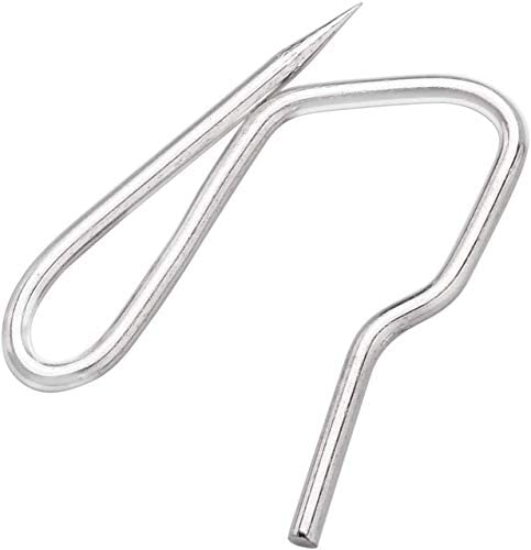 Bluecell 50 Sets Traverse Rod Slides and Curtain Hooks for Window Curtain Door Curtain