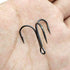 Black Treble Hooks Kit, 150pcs Sharp Treble Fishing Hooks Set High Carbon Steel Classic Round Bend Triple Fish Hooks Set for Catfish Saltwater Freshwater Size 4 6 8 10 12