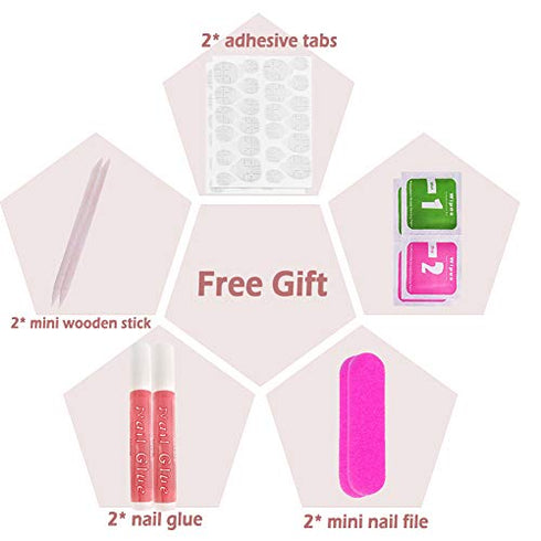 Allstarry 120pcs Extra Long Ombre French Fake Nail Natural Nude Stiletto Press on Nails Full Cover Artificial Wedding Party Manicure Nail Tips for Women and Girls