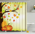 ShineSnow Autumn Crops Harvest Pumpkin Apple Maple Leaf Fall Yellow Shower Curtain Set 72 x 72 Inches, Home Decor Bathroom Accessories Waterproof Polyester Fabric Curtains