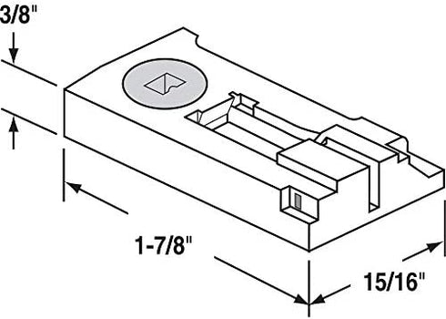 Prime-Line H 3786 Tilt Window Spiral Balance Pivot Lock Shoe, 3/8 inch, (2-pack) , White