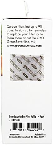 OXO Good Grips GreenSaver Carbon Filter Refills 4 Pack