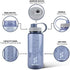 SHOKE 1 Liter Water Bottle, 32oz BPA Free Non-Toxic Tritan Wide Mouth Leakproof Large Sports Water Bottles with Handle, Gym Space Cup For Fitness Yoga Workouts Hiking with Sponge Bottle Brush