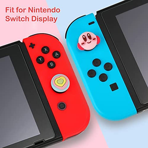 Owngen Cute Thumb Grip Caps for Nintendo Switch / Lite / OLED, Kawaii Magic Moon Joy-Stick Button Stick Cover 3D Analog Ergonomic Cap for NS Controller Joy-Cons (Pink)