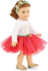 Emily Rose 18 Inch Doll Clothes - 5 PC Holiday Tutu Accessories Outfit Gift Set, Including Shoes and Elf Headband Accessory! | Gift Boxed! | Fits Most 18" Dolls