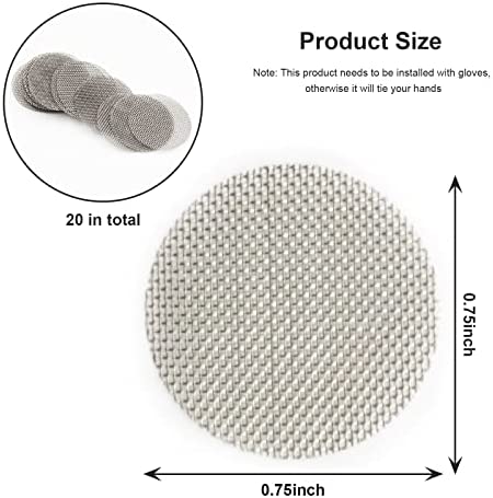 PLUMBING PACK OF 20 FAUCET AERATOR SCREENS BRASS 13/16" O.D. Filters Pipe Bowl Screens