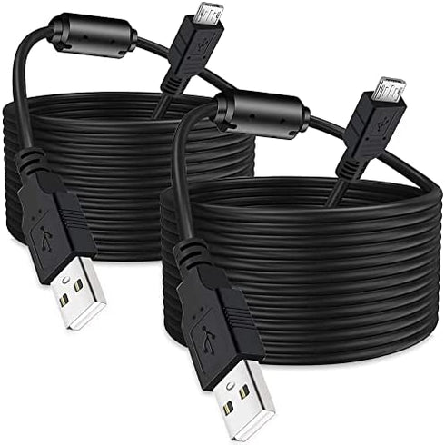 2 Pack 10FT PS4 Controller Charger Charging Cable with Magnetic Ring Compatible with Playstation 4/ DualShock 4/ PS4 Slim/Pro Wireless Controllers