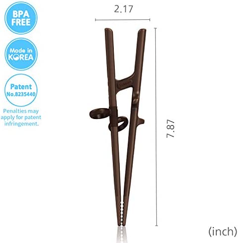 Edison Friends Training Chopsticks for Adults Right Handed, Beginner Chopsticks, Chopsticks Helper, Chopsticks for Beginners, Trainer Chopsticks, Easy Chopsticks, Practice Chopsticks, Made in Korea