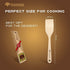 TREEVERU Natural Wooden Spatula for Cooking Nonstick Wooden Turner Flat Wooden Spatula for Pan and Wok Organic Wood Spatula for Kitchen Wood Cooking Tool for Everyday Use (14.1 x 2.8 Inches)