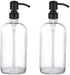 okasi Soap Dispenser Replacement Pump,2pack Black-Colored Brushed Metal Lotion Pump Parts,Soap Dispenser Pumps Fit Standard 8oz 16oz Boston Round Bottles, Stainless Steel