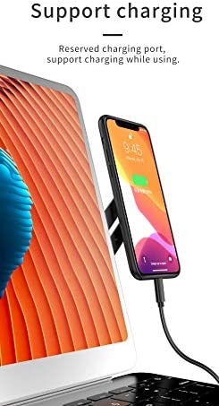 Side Mount Clip on Monitor Magnetic Laptop Phone Stand with Adjustable Cellphone Holder Computer Extension Bracket for iPhones and Smartphones