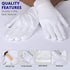 CHARMICS 5 Pairs White Cotton Gloves for Dry Hands, Moisturizing Gloves Overnight, 23cm / 9 Inch Eczema Gloves, Washable SPA Gloves, Premium White Gloves Women and Men