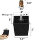 Sopicoz 2 inch Sofa Legs Plastic Feet for Furniture Legs Riser Square Set of 4 with M8 Hanger Bolts