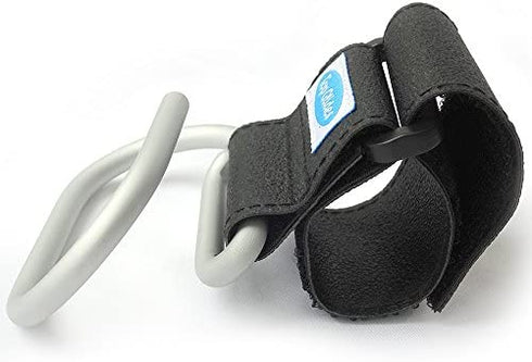 Top Glides Jumbo Swirly Hook for Strollers/Walkers, Silver/Black (Silver)