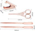 Rose Gold Desk Accessories Set - Scissors, Staple Remover and 2 Letter Openers, Luxury Rose Gold Office Supplies & Desk Decorations