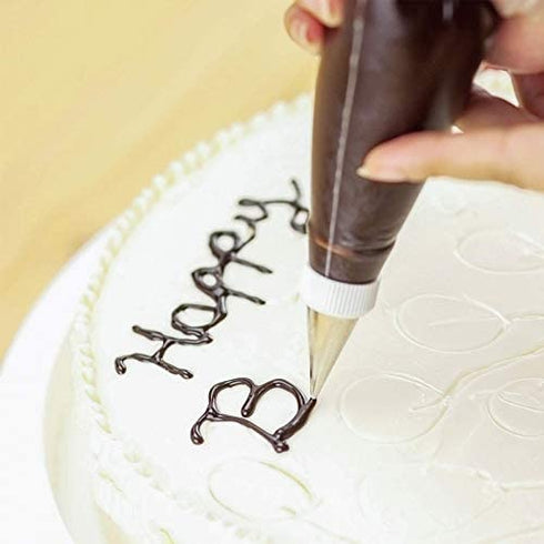 Kasmoire 9 Pcs Round Piping Tip ,Macaron Piping Tip ,Cake and Cookie Decorating Plain Tube Set
