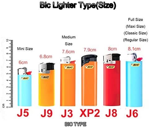 Lucklybestseller 2PCS Set Metal Leather Lighter Case Cover Holder for BIC Full Size Lighter J6
