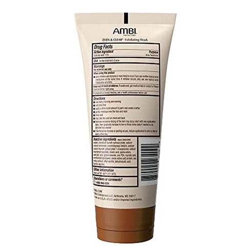 Ambi Even & Clear Exfoliating Wash, 5 Ounce