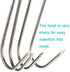 RJWKAZ Meat Hooks S-Hooks Stainless Steel Poultry Hook Butcher Hook Hanging Drying BBQ Grill Cooking Smoker Hook Tool (6.7 Inch-6 Pack)