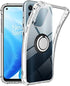 for OnePlus Nord N200 5G Case with Tempered Glass Screen Protector Clear Soft Shockproof Protective Phone Case Cover with 360 Degree Rotating Holder Kickstand for OnePlus N200 5G, Crystal Clear