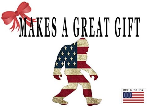 USA Flag Bigfoot Sasquatch Sticker Bumper Car Decal Gift Patriotic American United States