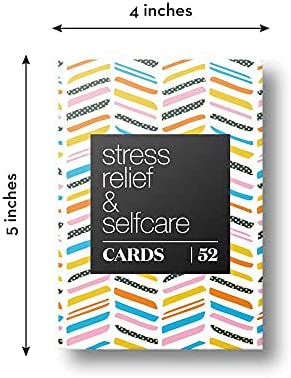52 Stress Less & Self Care Cards - Mindfulness & Meditation Exercises - Anxiety Relief & Relaxation