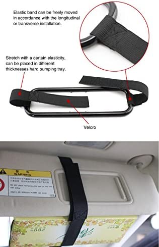 Tianmei Auto Accessories Car Sun Visor Tissue Box Holder Paper Towel Napkin Box Cover Seat Back Bracket Portable Car Mount Organizer (Black)