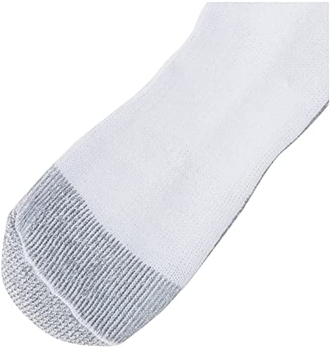 Fruit of the Loom Men's Work Gear Crew Socks with Arch Support | Breathable & Lightweight | 2 Pack Socks,White, Shoe Size 6-12/Sock Size 10-13