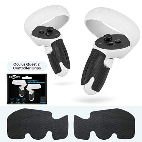 SARLAR Design Silicone Cover Shell Protector for Oculus Quest 2 Headset and Touch Controller Accessories Shockproof and Anti-Collision, Front Face Cover with Grip Cover and Lens Protect Cover