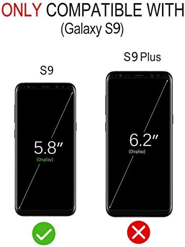 Vofolen Cover for Galaxy S9 Case Wallet Card Slot Holder Sliding Hidden ID Pocket Dual Layer Heavy Duty Protection Rugged Hard Shell TPU Bumper Armor Protective Case for Samsung Galaxy S9 (Purple)