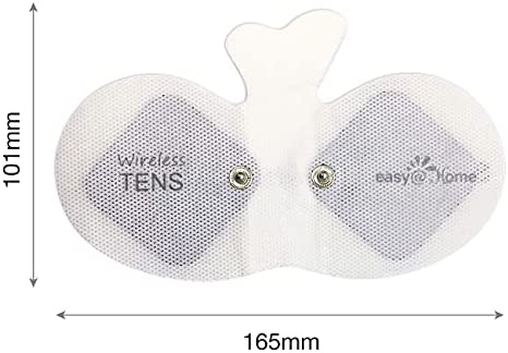 Easy@Home Tens Unit Wireless Electrode Pads Self Stick Carbon Pads, 4 Pack 6.5" x 3" Reusable - Non Irritating Design Pulse Massagers Replacement, 2 Pads per Pack, ETP015