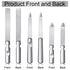 3 Pieces Stainless Steel Nail Files with Leather Case, Double Sided Metal Nail Files with Anti-slip Handle, Metal Nail File Buffer Manicure Pedicure Tools for Fingernail Toenail, Fine and Coarse