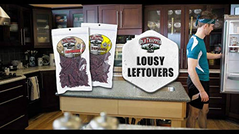 Old Trapper Teriyaki Beef Jerky | Traditional Style Real Wood Smoked Snacks | Healthy Snacks Made from 100% Top Round Steaks | 10 Ounce
