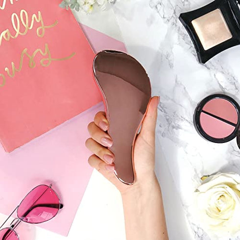 Detangling Brush. Detangler Hairbrush for Curly, Thick, Natural, Straight, Fine, Wet or Dry Hair for Women, Kids and Toddlers by Lily England (Rose Gold)