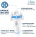 Triple Bristle Replacement Brush Head Refills | Innovative 3 Head Design | Compatible with Triple Bristle Brand Sonic Toothbrush | Color Changing Indicator Bristles | 2 Pack (Blue)