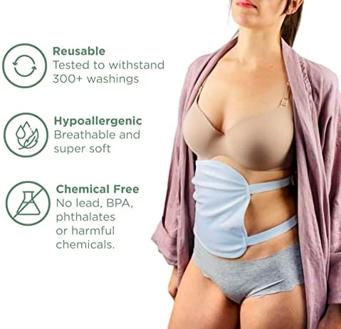Lulus Naturals Castor Oil Pack-Castor Oil Pack Wrap Made of Plush Organic Cotton Velour-Castor Oil Pack for Liver Detox, Insomnia, Constipation-Less Mess, Heatless, Reusable(Castor Oil Not Included)