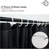 Bartori Home Decorative Shower Curtain with Free Hooks Overstriking and illegible White Words Get Naked On Black Background Waterproof Polyester Fabric Bath Curtain with Size 71''X71''
