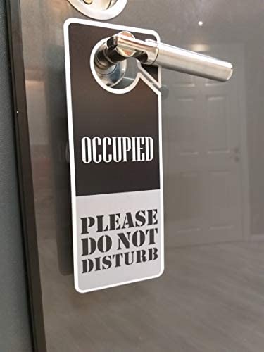 CLEVER SIGNS Do Not Disturb Sign - Occupied, 2 Pack, Door Hanger, Double Sided, Ideal for Using in Any Places Like Bathroom, Home Office, Conference Room, Shared Apartment, Restroom etc.