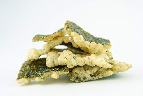 Swashbuckle Snacks Crispy Tempura Seaweed Snack Chips Wasabi and Soy Sauce Flavor 0.95oz (27g) - 5 pack, Made in Japan, Otsumami