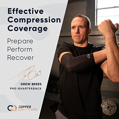Copper Compression Hamstring Support Sleeve - Copper Infused Anti Slip Thigh Support for Sore Hamstring, Groin, Quad, Muscle Sprains, Tendinitis, Workouts, Sciatica Pain & Sports Recovery. Fit for Men & Women - XL