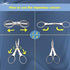 2Pcs Folding Scissors,Safe Portable Travel Scissors,Stainless Steel Telescopic Cutter Used for Home Office, Safety Portable Travel Trip Scissors