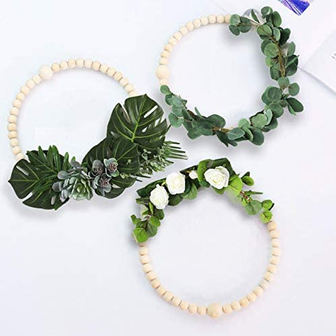 120 PCS Half Wooden Beads, Natural Split Wood Balls, Unfinished Half Round Wood Beads for DIY Projects Crafts (25mm, 20mm)